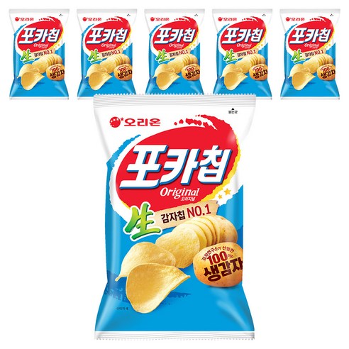 오리온 포카칩 오리지널, 66g, 6개