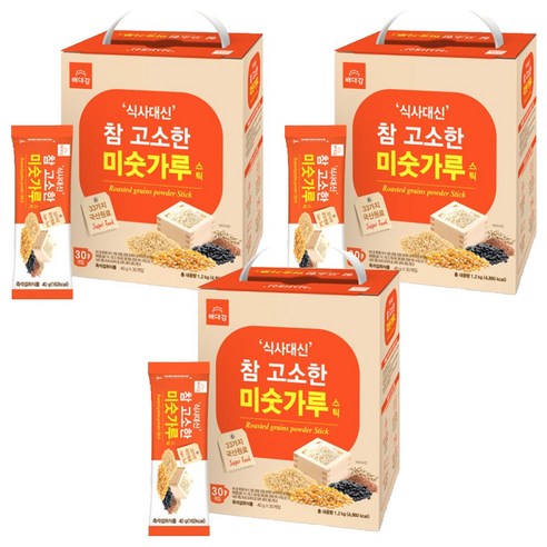 배대감 식사대신 참 고소한 미숫가루 스틱 1.2kg, 3개 솔직 후기 | 실사용자 리뷰 분석 - 상품 이미지 1