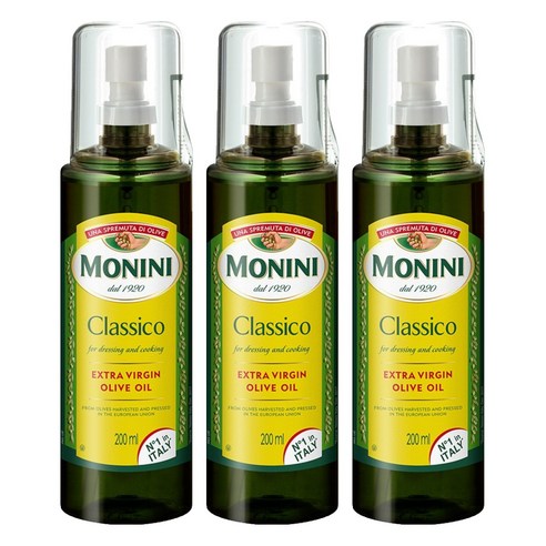 모니니 클라시코 엑스트라버진 올리브오일 스프레이타입, 200ml, 3개