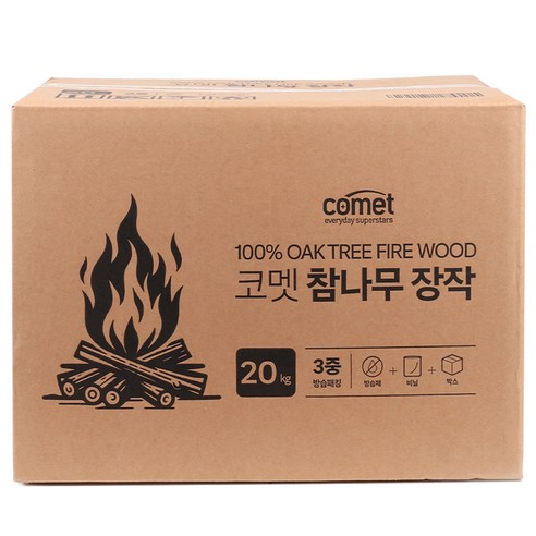 코멧 3중 방습 국산 참나무 장작 이미지 3