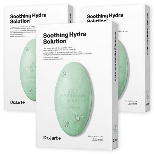 닥터자르트 워터젯 수딩 하이드라 솔루션 더 마스크 시트, 5개입, 3개