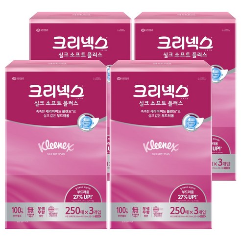 크리넥스 실크 소프트 플러스 미용티슈 2겹 250매, 12개 솔직 후기 | 실사용자 리뷰 분석 썸네일