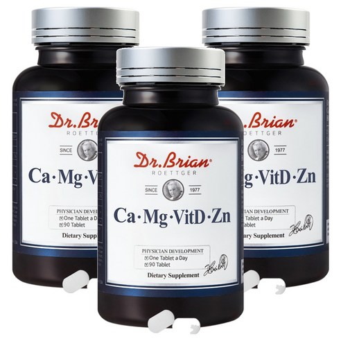 닥터브라이언 칼슘 마그네슘 비타민D 아연 영양제, 90정, 3개