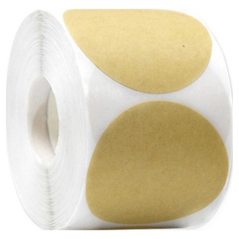 아이엔피 롤 원형스티커 5cm 500p, M03 무지 크라프트, 1개