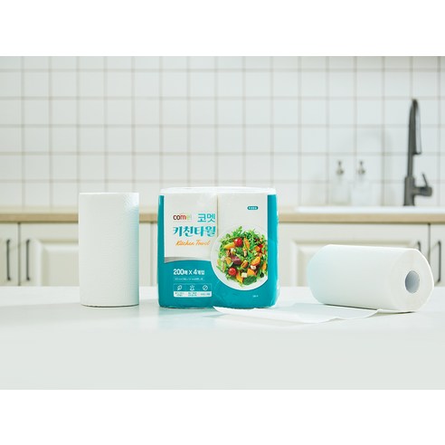코멧 천연펄프 키친타월 200매, 4개 이미지 2