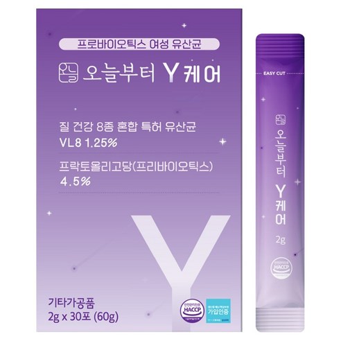 오늘부터 Y케어 질 유래 특허 여성유산균 60g, 1개 솔직 후기 | 실사용자 리뷰 분석 썸네일