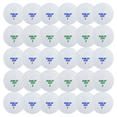 던롭 DDH 시리즈 혼합 골프공 로스트볼 실속형, 화이트, 30개, 1개입