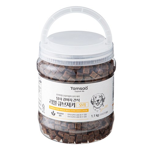 탐사 강아지 리얼 큐브 져키, 오리, 1.1kg, 1개