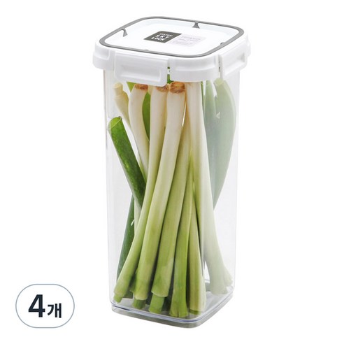 수납이야기 스카이락 밀폐용기 정 4호, 4개, 1.8L