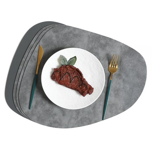 바른픽 식탁매트 테이블 양면 T05 2개, 블루그레이 + 딥블루, 1세트, 42 x 34 cm