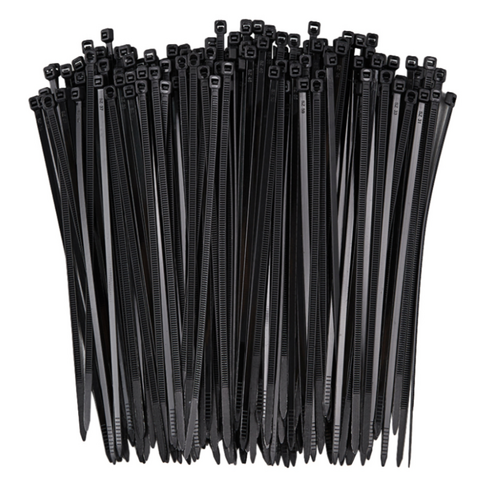 코멧 홈 고강도 PA66 케이블타이 대 0.5x20cm 200개, 블랙, 1세트
