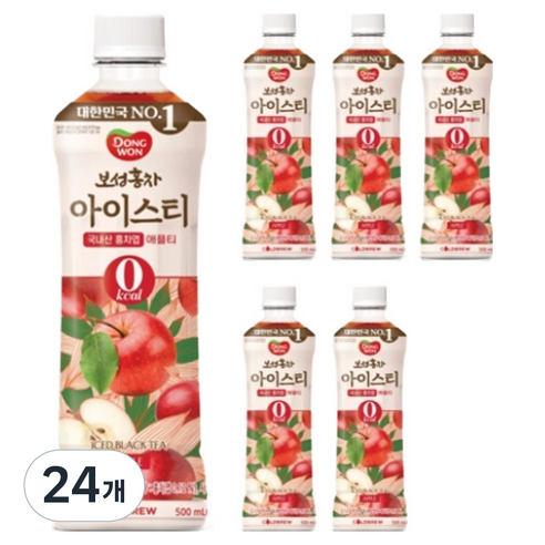 동원보성홍차 아이스티 애플 제로, 500ml, 24개