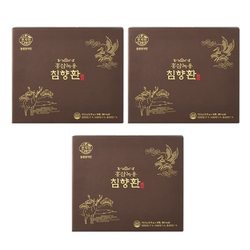 천지인 홍삼녹용 침향환, 112.5g, 3개