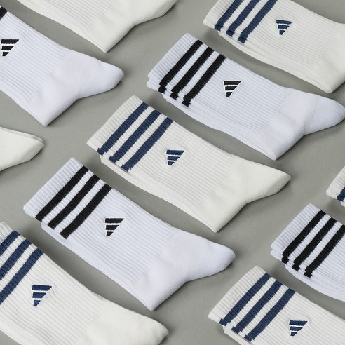 아디다스 삼선 장목 자수 스포츠양말 후기 분석 - 블랙 컬러 옵션의 세련미