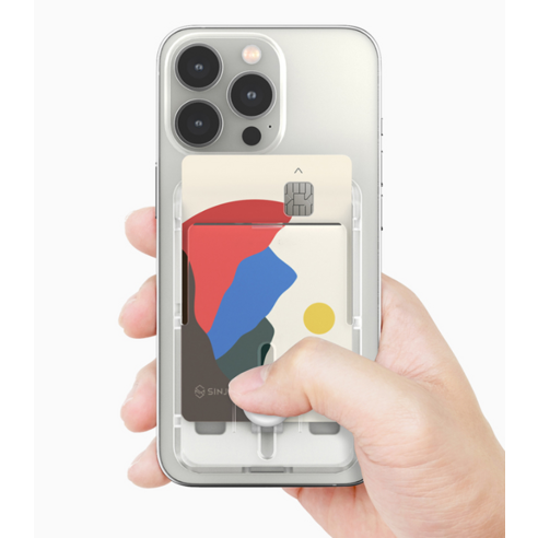 신지모루 슬라이드 M 버튼업 3장 수납 맥세이프 카드 지갑 휴대폰 홀더 개봉기 | 실사용 후기 - 상품 이미지 3