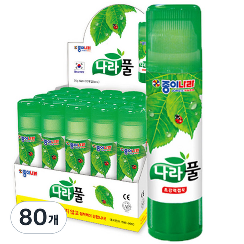 종이나라 투명나라풀, 25g, 80개