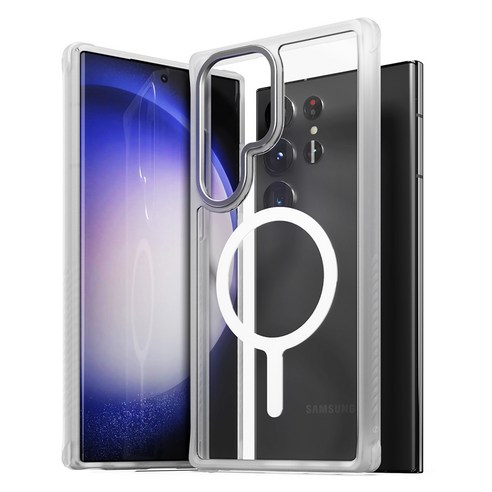 신지모루 ShocK Absorber 맥세이프 M 에어클로 에어가드 범퍼 휴대폰 케이스 색상, 매트클리어, 적용모델, 갤럭시 S23 울트라 섬네일