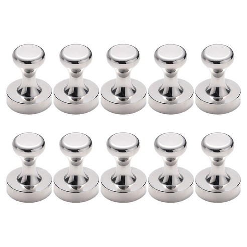 마켓플랜 체스형 초강력 네오디움 자석 걸이 20mm, 실버, 10개