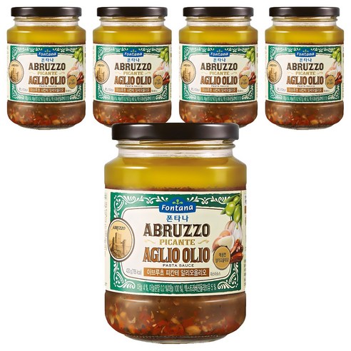폰타나 아브루초 피칸테 알리오올리오 파스타소스, 430g, 5개