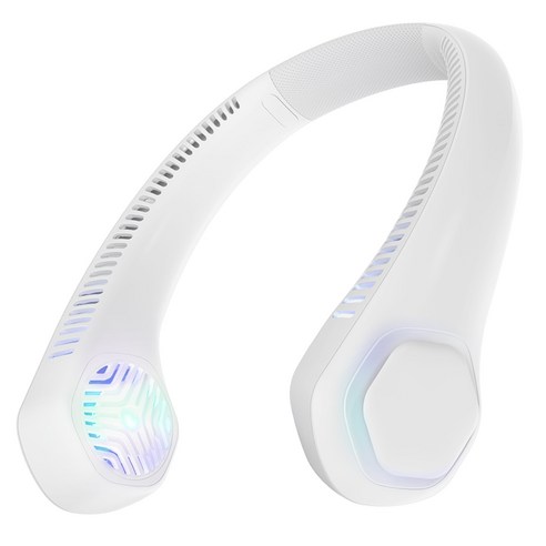구스페리 아이스팩 휴대용 넥밴드 선풍기 대용량 배터리, Type-C 3.0, 화이트