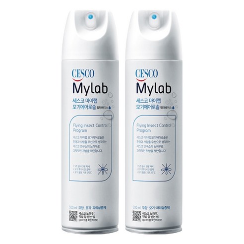 세스코 마이랩 모기 에어로솔 워터베이스 무향, 2개, 500ml