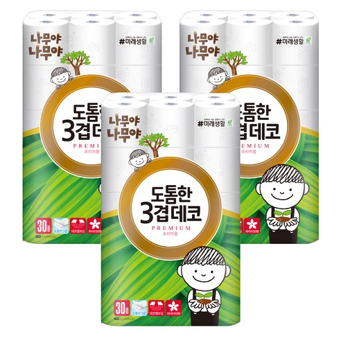 나무야나무야 도톰한 3겹 데코 고급 롤화장지 솔직 후기 | 실사용자 리뷰 분석 - 상품 이미지 1