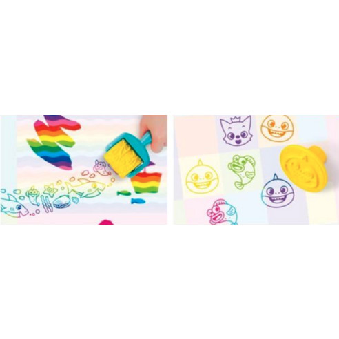 핑크퐁 아기상어 워터매직매트 후기 분석 - 매트 활용 놀이 예시 2