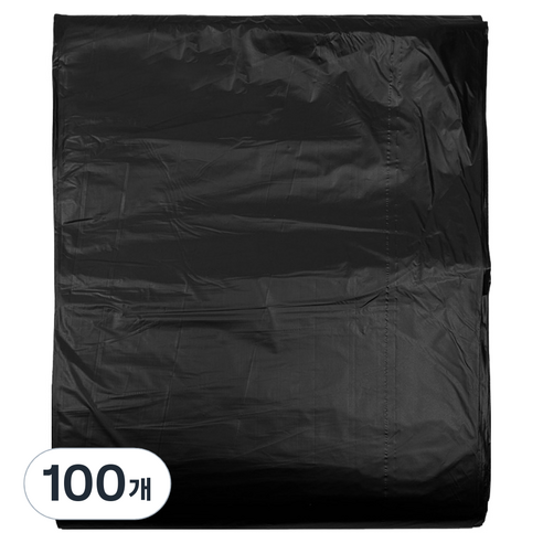 월드크린 분리수거 배접 비닐봉투 검정, 80L, 100개