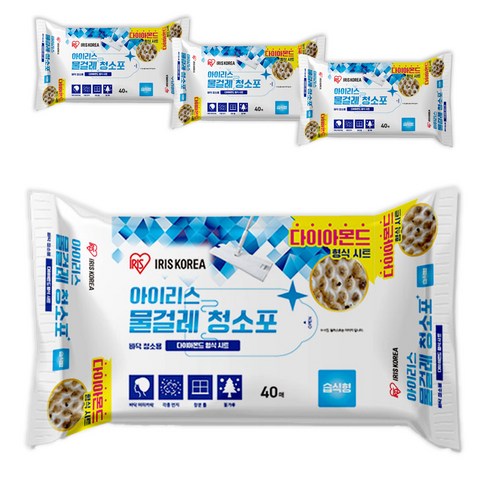 아이리스 물걸레 청소포 40매, 4세트