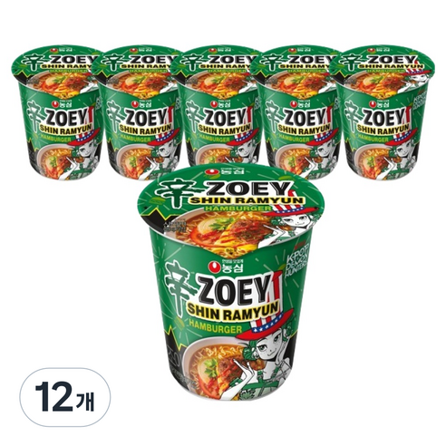 신라면 햄버거컵 65g, 12개