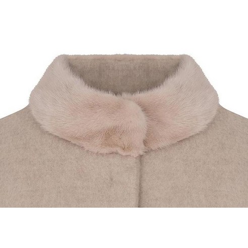 올리비아하슬러 여성용 천연모피 캐시미어 혼방 보온 코트 OHCWCT301 후기 분석 - 뒷모습