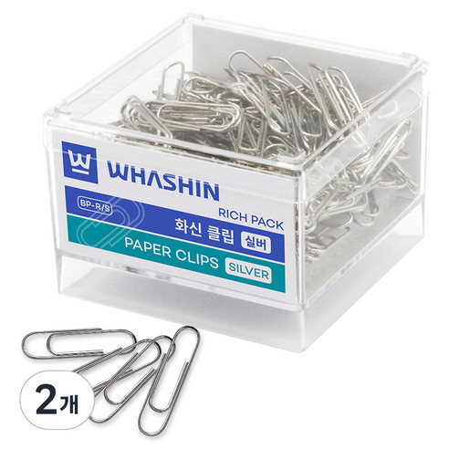 화신 클립 실버 대용량 팩, 2개, 280개입