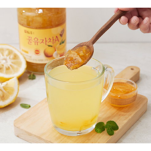 담터 꿀유자차A 후기 분석 - 내용물 점도 확인