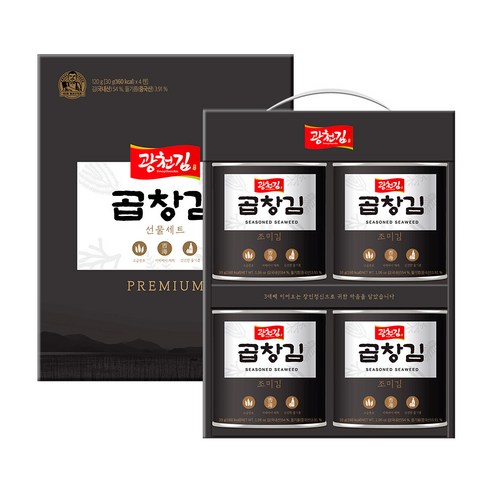 광천김 곱창캔김 30g x 4p 선물세트, 1세트
