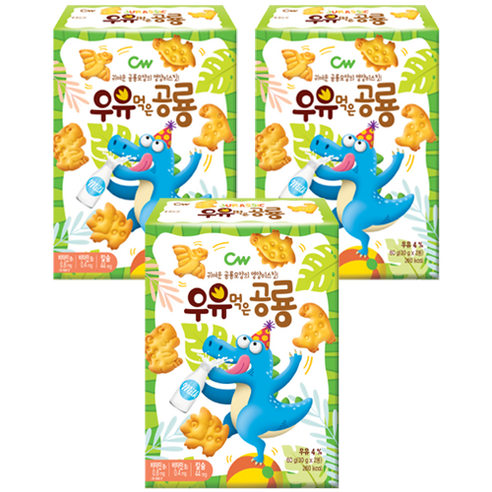 청우식품 우유먹은 공룡, 60g, 3개