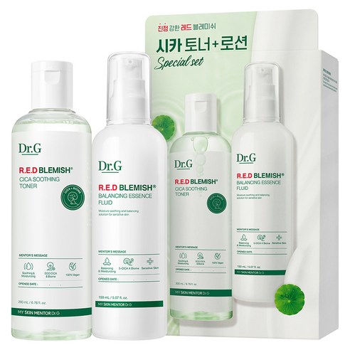 닥터지 레드 블레미쉬 시카 토너 200ml + 로션 150ml 2종 세트 솔직 후기 | 피부 타입별 분석 - 상품 이미지 1