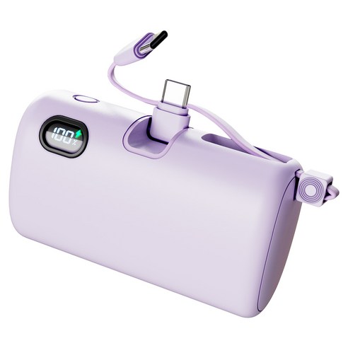 누아트 22.5W PD 고속충전 동시충전 빌트인 케이블 대용량 도킹형 미니 보조배터리 10000mAh C타입
