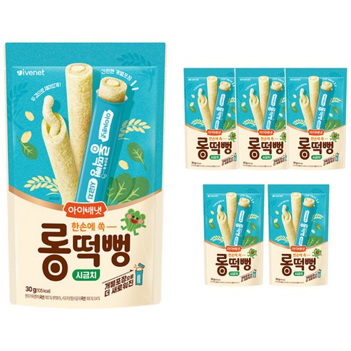 아이배냇 유아용 롱떡뻥 30g × 자색고구마맛 × 5개