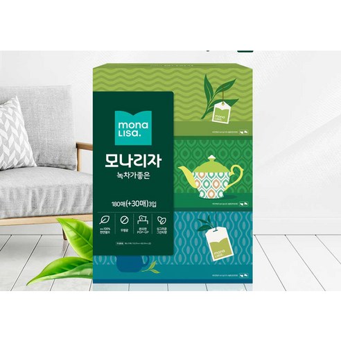 모나리자 녹차가 좋은 미용티슈 2겹 210p 210개입, 6개 이미지 3