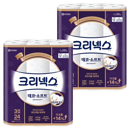 크리넥스 3겹 데코 앤 소프트 화장지 솔직 후기 | 실사용자 리뷰 분석 썸네일