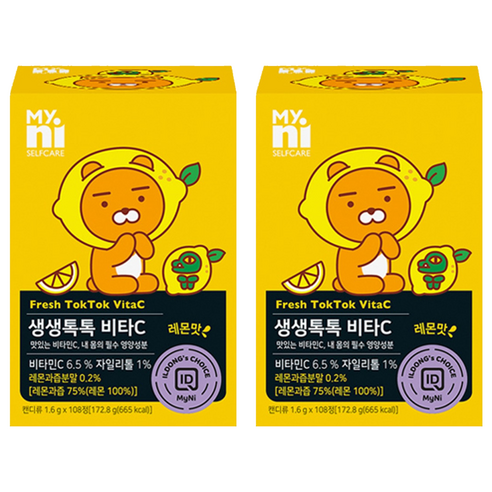 마이니 셀프케어 생생톡톡 비타C 172.8g 108정, 2개 맛있게 먹은 솔직 후기 - 상품 이미지 1