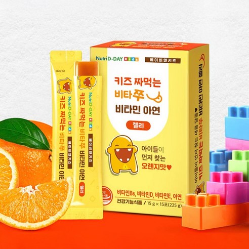 뉴트리디데이 키즈 짜먹는 비타쭈 비타민 아연 젤리 15p 225g, 3개 이미지 3