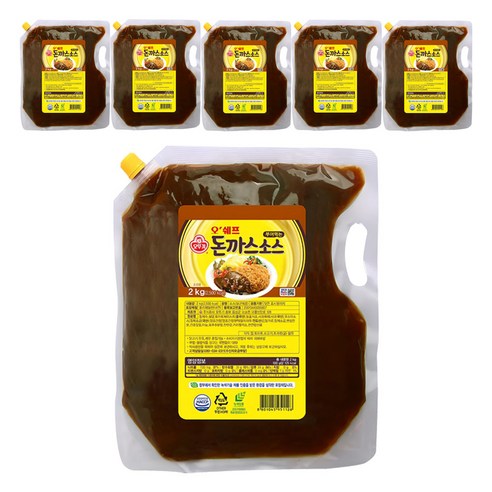 오뚜기 오쉐프 돈까스 소스, 2kg, 6개