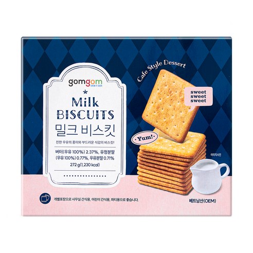 곰곰 밀크비스킷, 272g, 1개