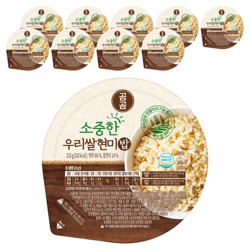 곰곰 소중한 우리쌀 현미밥, 210g, 10개