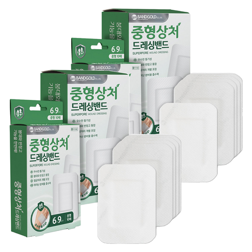밴드골드 중형상처 드레싱밴드, 10개입, 4개