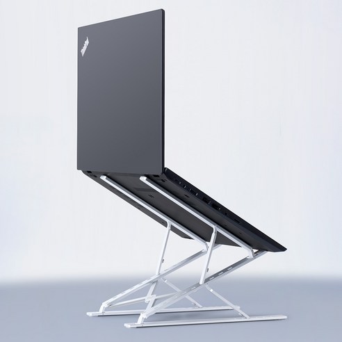 홈플래닛 고급형 접이식 휴대용 알루미늄 노트북 거치대 + 파우치 이미지 2