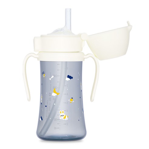 그로미미 유아용 PPSU 버니버스 빨대컵, 300ml, 1개, 화이트 300ml, 1개, 화이트