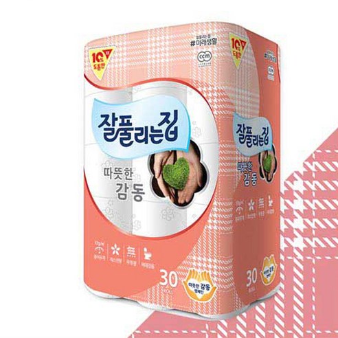 잘풀리는집 따뜻한감동 3겹 데코 고급롤화장지 이미지 4
