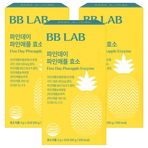 비비랩 뉴트리원 파인데이 파인애플 효소, 30회분, 3개